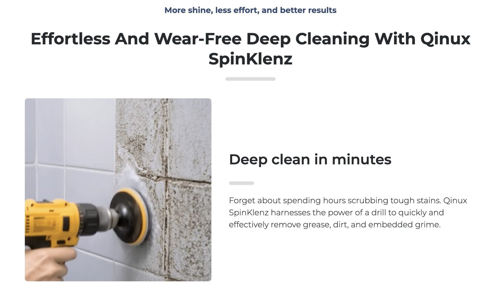 SpinKlenz brush cleaning a tiled surface