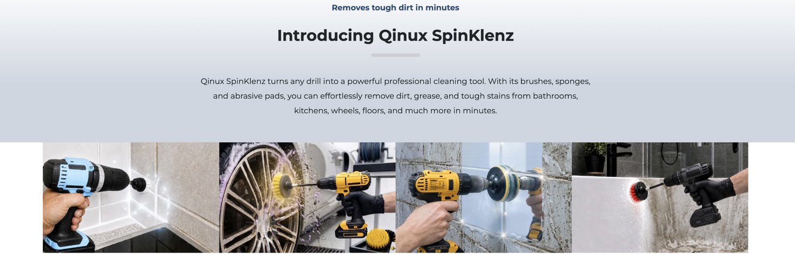 SpinKlenz cleaning kit in use